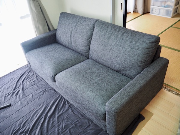 ニトリの3人用ソファ「Nポケット」育児中のソファ選びと使った感想 | Migaru-Days