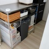 【狭いキッチン】無印良品のステンレスユニットシェルフを棚として使っています